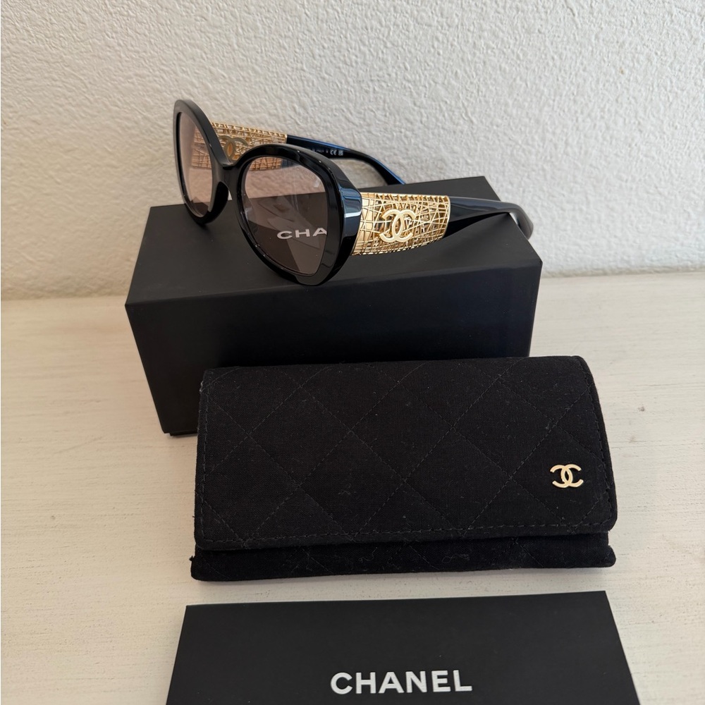 Chanel Sunglasses 5531-A c.1791/S3 Gold Butterfly